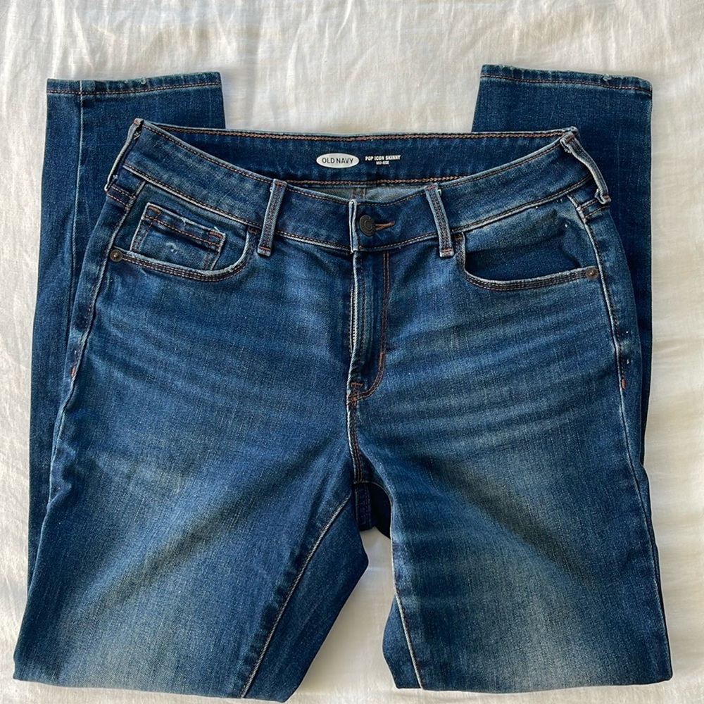 Old Navy Women's Skinny Jeans - Dark Blue